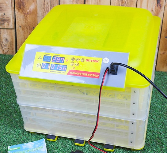 Выводной инкубатор на 112 куриных яиц с термометром, влагомером и автоматическим переворотом SITITEK 112 